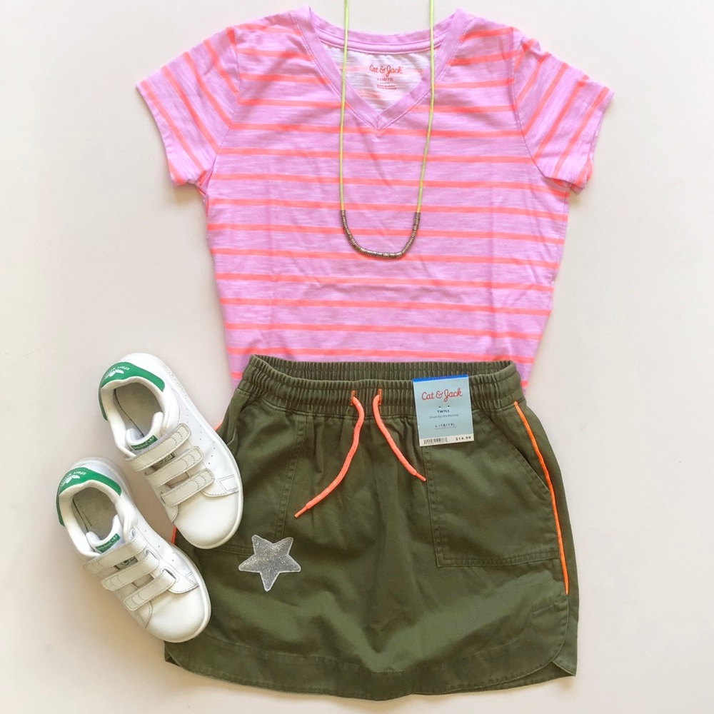 Cat & Jack skirt and tee